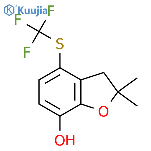 2,2-Dimethyl-7-hydroxy-4-(trifluoromethylthio)-2,3-dihydrobenzofuran structure
