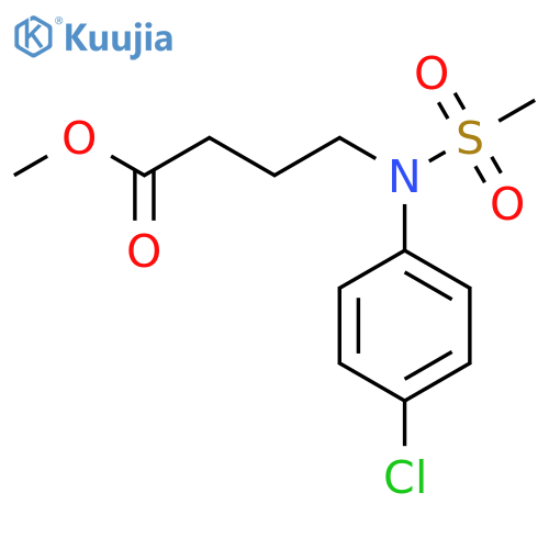 Methyl 4-(4-chlorophenyl)(methylsulfonyl)aminobutanoate structure