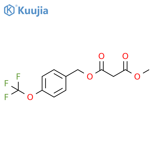 Propanedioic acid, 1-methyl 3-[[4-(trifluoromethoxy)phenyl]methyl] ester structure