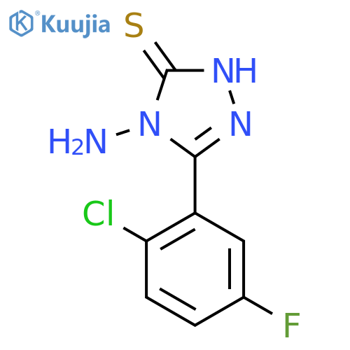 4-Amino-5-(2-chloro-5-fluorophenyl)-4H-1,2,4-triazole-3-thiol structure