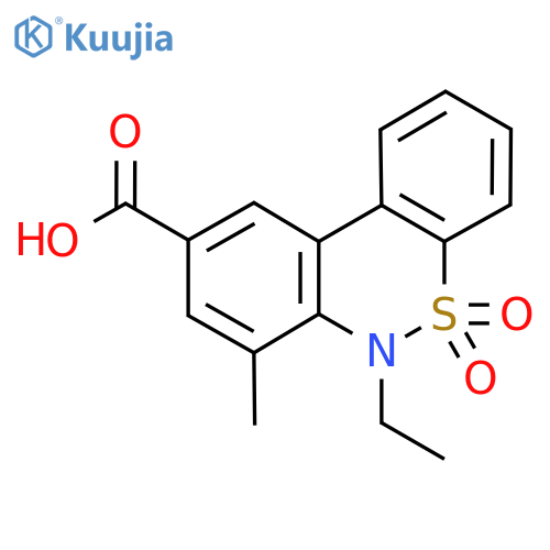 6-Ethyl-7-methyl-6H-dibenzoc,e1,2thiazine-9-carboxylic acid 5,5-dioxide structure