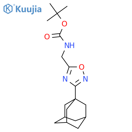 (3-Adamantan-1-yl-[1,2,4]oxadiazol-5-ylmethyl)-carbamic acid tert-butyl ester structure