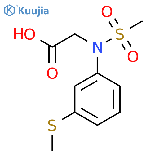N-(Methylsulfonyl)-N-3-(methylthio)phenylglycine structure