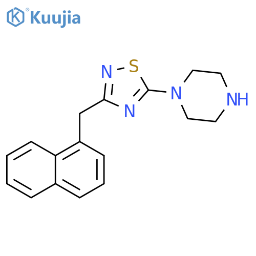 Piperazine, 1-[3-(1-naphthalenylmethyl)-1,2,4-thiadiazol-5-yl]- structure