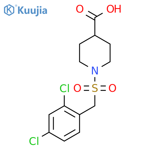 1-(2,4-Dichlorobenzyl)sulfonylpiperidine-4-carboxylic acid structure