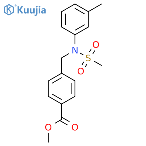 Methyl 4-{(3-methylphenyl)(methylsulfonyl)aminomethyl}benzoate structure