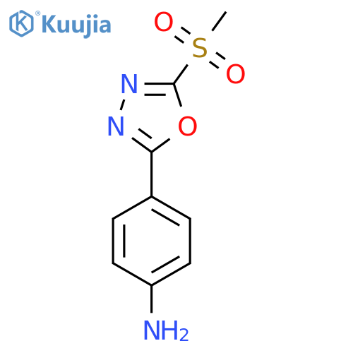 4-(5-(Methylsulfonyl)-1,3,4-oxadiazol-2-yl)aniline structure