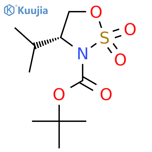 tert-butyl (4R)-4-isopropyl-2,2-dioxo-oxathiazolidine-3-carboxylate structure