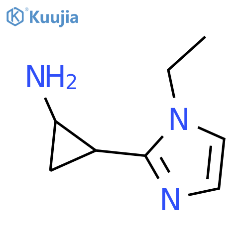 2-(1-ethyl-1H-imidazol-2-yl)cyclopropan-1-amine structure