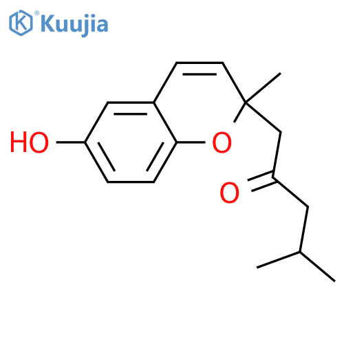 1-(6-Hydroxy-2-methyl-2H-1-benzopyran-2-yl)-4-methyl-2-pentanone; (R)-form structure