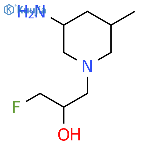 1-(3-Amino-5-methylpiperidin-1-yl)-3-fluoropropan-2-ol structure