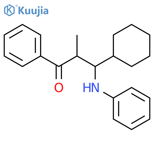 1-Propanone, 3-cyclohexyl-2-methyl-1-phenyl-3-(phenylamino)- structure