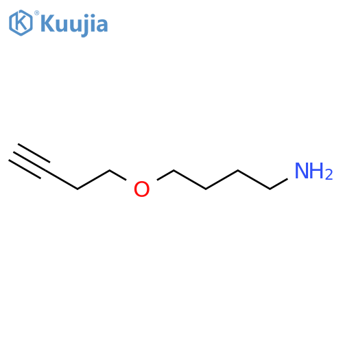 4-But-3-ynoxybutan-1-amine structure