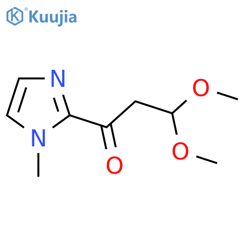 3,3-dimethoxy-1-(1-methyl-1H-imidazol-2-yl)propan-1-one structure