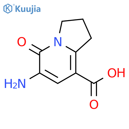 8-Indolizinecarboxylicacid, 6-amino-1,2,3,5-tetrahydro-5-oxo- structure