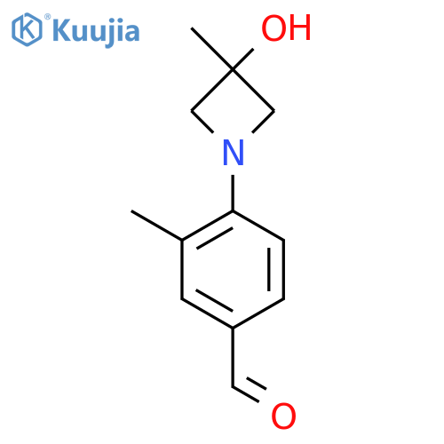 4-(3-Hydroxy-3-methylazetidin-1-yl)-3-methylbenzaldehyde structure