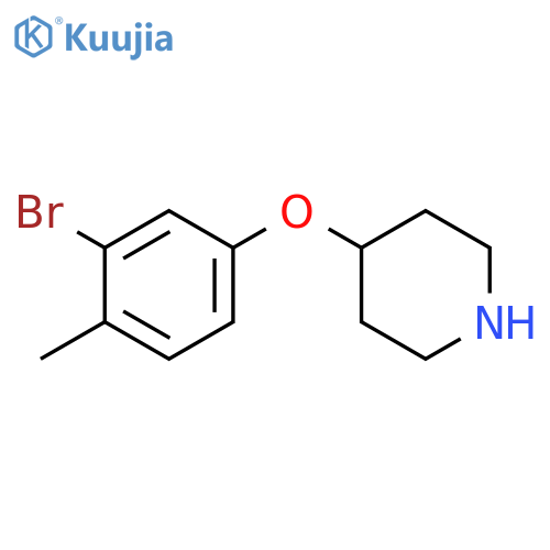 4-(3-Bromo-4-methylphenoxy)piperidine structure