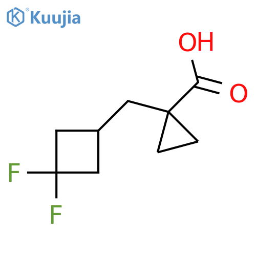 1-[(3,3-Difluorocyclobutyl)methyl]cyclopropane-1-carboxylic acid structure