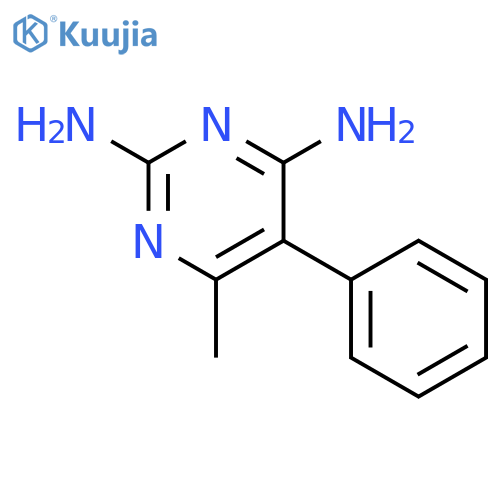 6-methyl-5-phenylpyrimidine-2,4-diamine structure