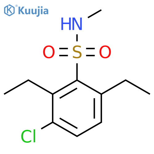 3-chloro-2,6-diethyl-N-methylbenzene-1-sulfonamide structure