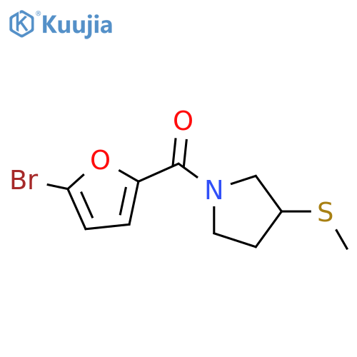 1-(5-bromofuran-2-carbonyl)-3-(methylsulfanyl)pyrrolidine structure