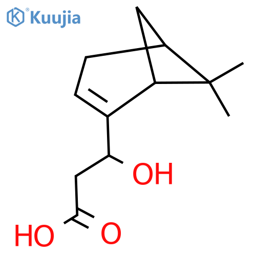 3-{6,6-Dimethylbicyclo[3.1.1]hept-2-en-2-yl}-3-hydroxypropanoic acid structure