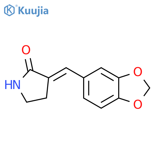(E)-3-(Benzo[d][1,3]dioxol-5-ylmethylene)pyrrolidin-2-one structure