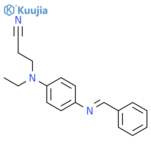 Propanenitrile, 3-[ethyl[4-[(phenylmethylene)amino]phenyl]amino]- structure