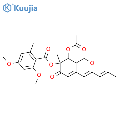 6,7,8,8a-Tetrahydro-7,8-dihydroxy-7-methyl-3-(1-propenyl)-1H-2-benzopyran-6-one; (1'E,7R,8S,8aS)-form, 7-O-(2,4-Dimethoxy-6-methylbenzoyl), 8-Ac structure