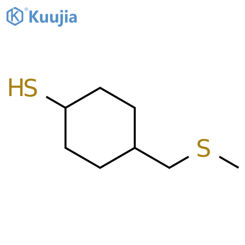 4-[(Methylsulfanyl)methyl]cyclohexane-1-thiol structure