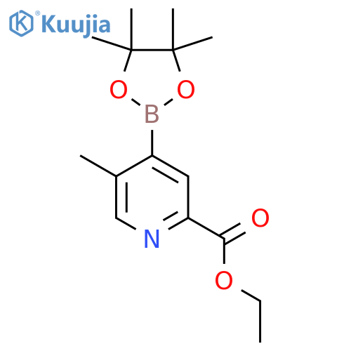 Ethyl 5-methyl-4-(4,4,5,5-tetramethyl-1,3,2-dioxaborolan-2-yl)picolinate structure
