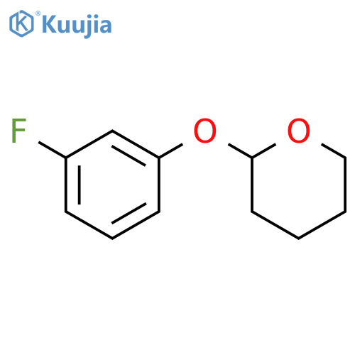 2H-Pyran, 2-(3-fluorophenoxy)tetrahydro- structure