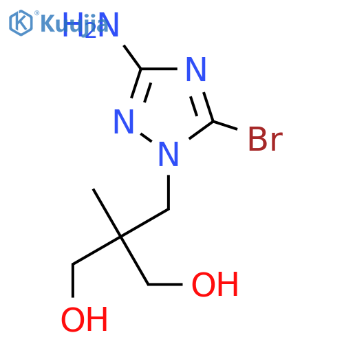2-[(3-amino-5-bromo-1H-1,2,4-triazol-1-yl)methyl]-2-methylpropane-1,3-diol structure
