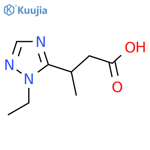 3-(1-ethyl-1H-1,2,4-triazol-5-yl)butanoic acid structure