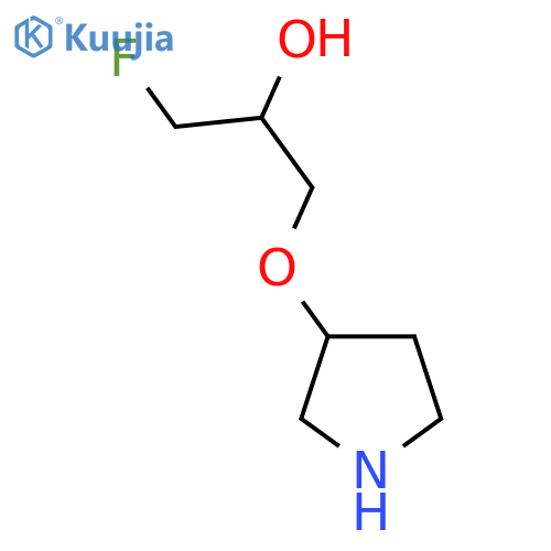 1-Fluoro-3-(pyrrolidin-3-yloxy)propan-2-ol structure