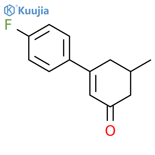 2-Cyclohexen-1-one, 3-(4-fluorophenyl)-5-methyl- structure