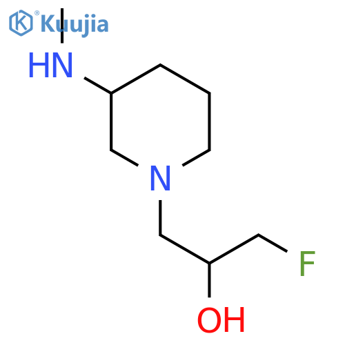 1-Fluoro-3-[3-(methylamino)piperidin-1-yl]propan-2-ol structure