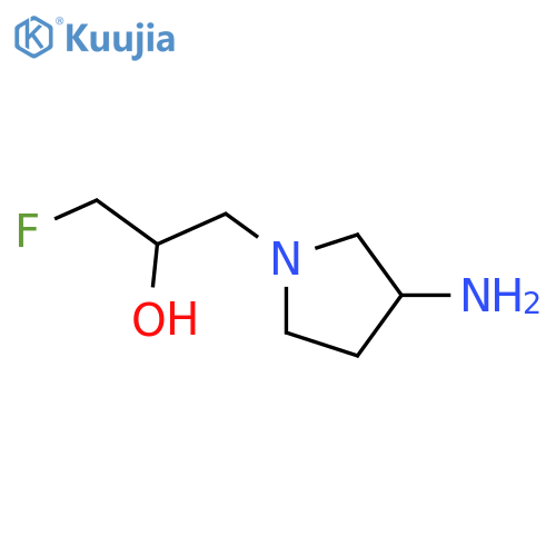 1-(3-Aminopyrrolidin-1-yl)-3-fluoropropan-2-ol structure