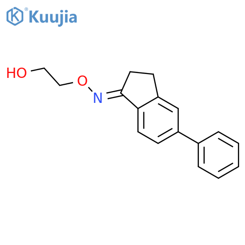 1H-Inden-1-one, 2,3-dihydro-5-phenyl-, O-(2-hydroxyethyl)oxime structure