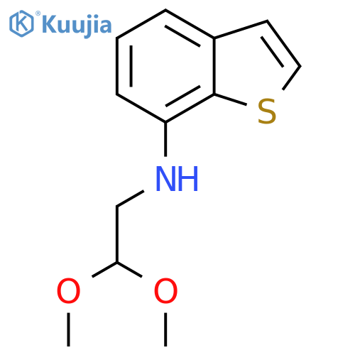 N-(2,2-dimethoxyethyl)-1-benzothiophen-7-amine structure