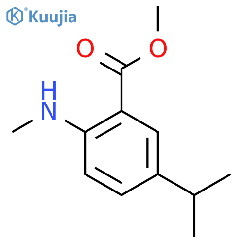 Methyl 2-(methylamino)-5-(propan-2-yl)benzoate structure