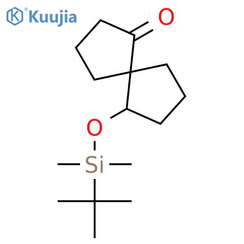 Spiro[4.4]nonan-1-one, 6-[[(1,1-dimethylethyl)dimethylsilyl]oxy]- structure