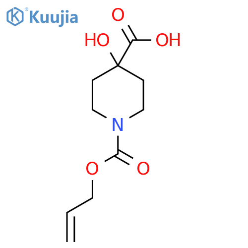 4-hydroxy-1-(prop-2-en-1-yloxy)carbonylpiperidine-4-carboxylic acid structure