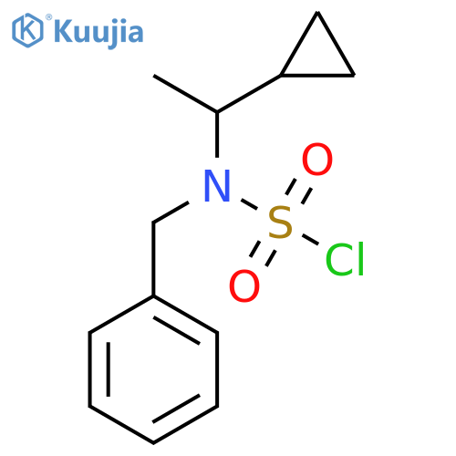 N-Benzyl-N-(1-cyclopropylethyl)sulfamoyl chloride structure