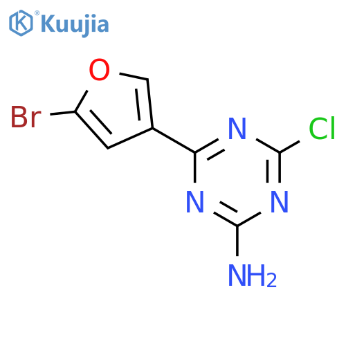 1,3,5-Triazin-2-amine, 4-(5-bromo-3-furanyl)-6-chloro- structure