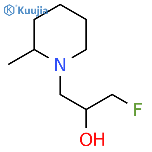 1-Fluoro-3-(2-methylpiperidin-1-yl)propan-2-ol structure