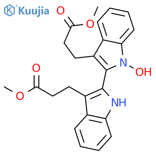 [2,2'-Bi-1H-indole]-3,3'-dipropanoic acid, 1-hydroxy-, dimethyl ester structure
