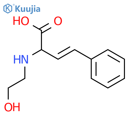 3-BUTENOIC ACID, 2-[(2-HYDROXYETHYL)AMINO]-4-PHENYL-, (E)- structure