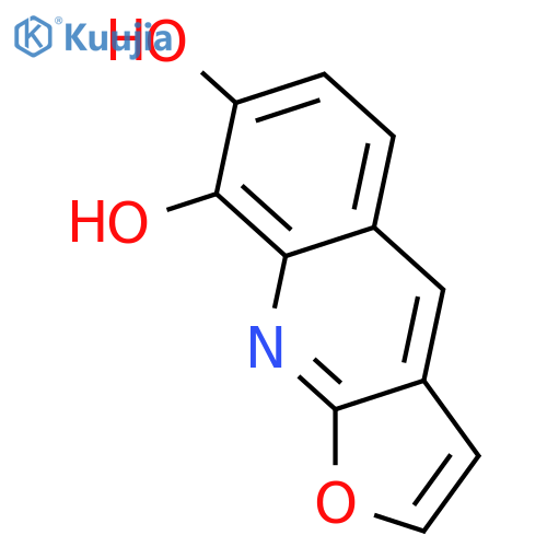 Furo[2,3-b]quinoline-7,8-diol structure
