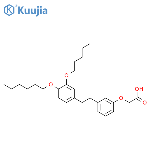 Acetic acid, [3-[2-[3,4-bis(hexyloxy)phenyl]ethyl]phenoxy]- structure
